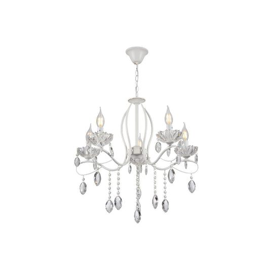 Main image of Tabitha Mediterranean Elegant Transitional Elizabeth Style Crystal Chandelier Ceiling Light E14 | TEKLED 159-17706