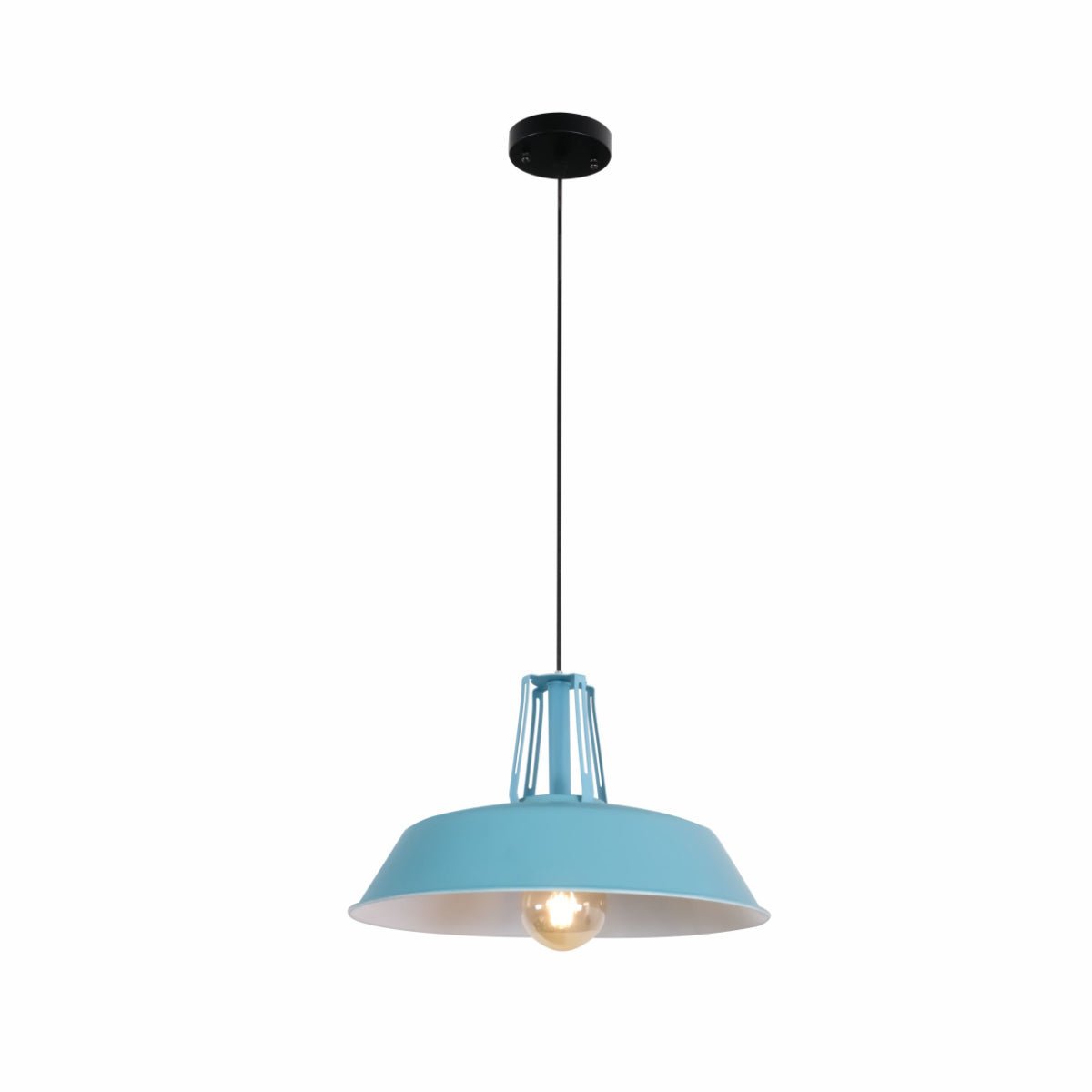 Main image of Turquoise Metal Step Pendant Ceiling Light with E27 | TEKLED 150-18110