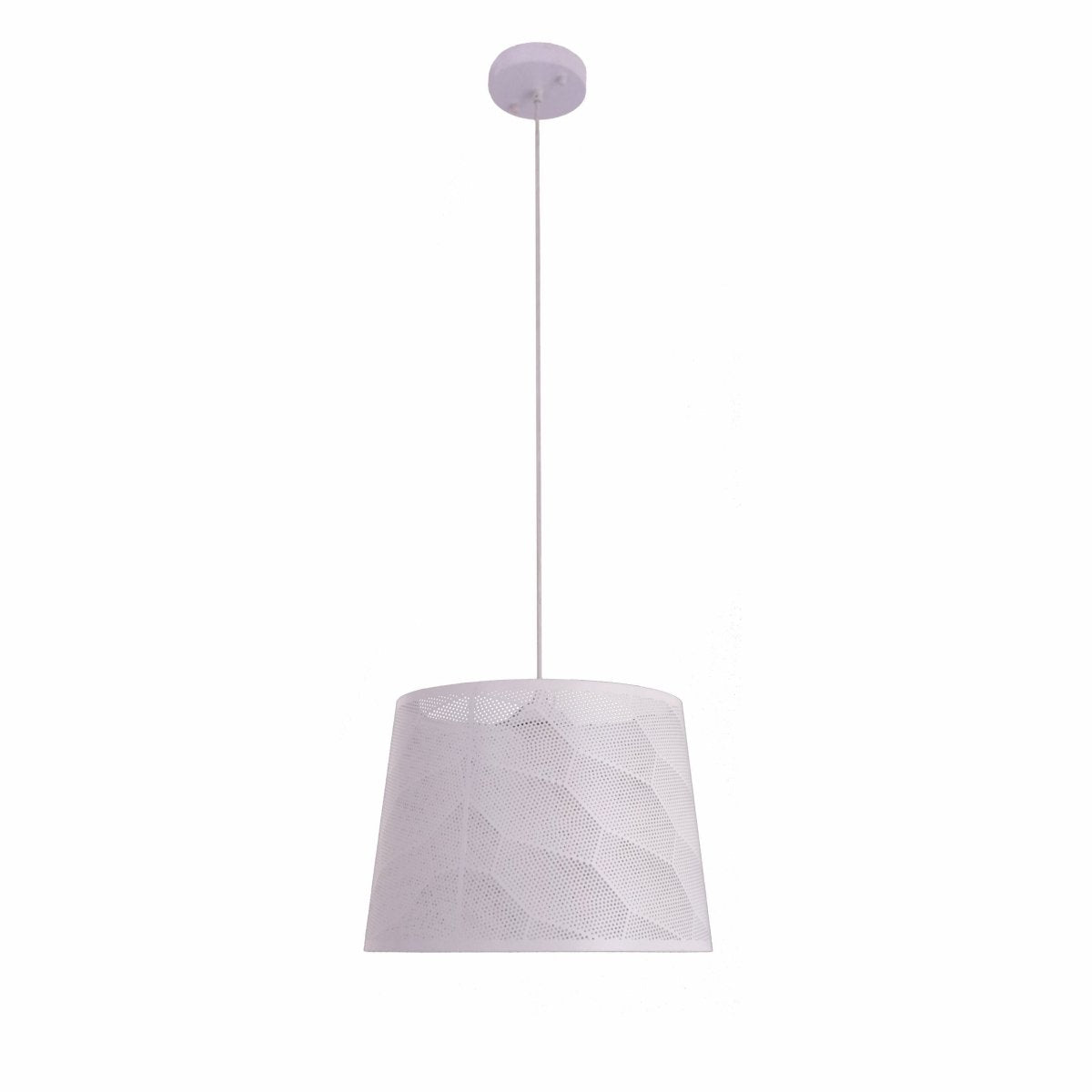 Main image of White Metal Dot Pattern Frustum Pendant Light with E27 Fitting | TEKLED 150-18346