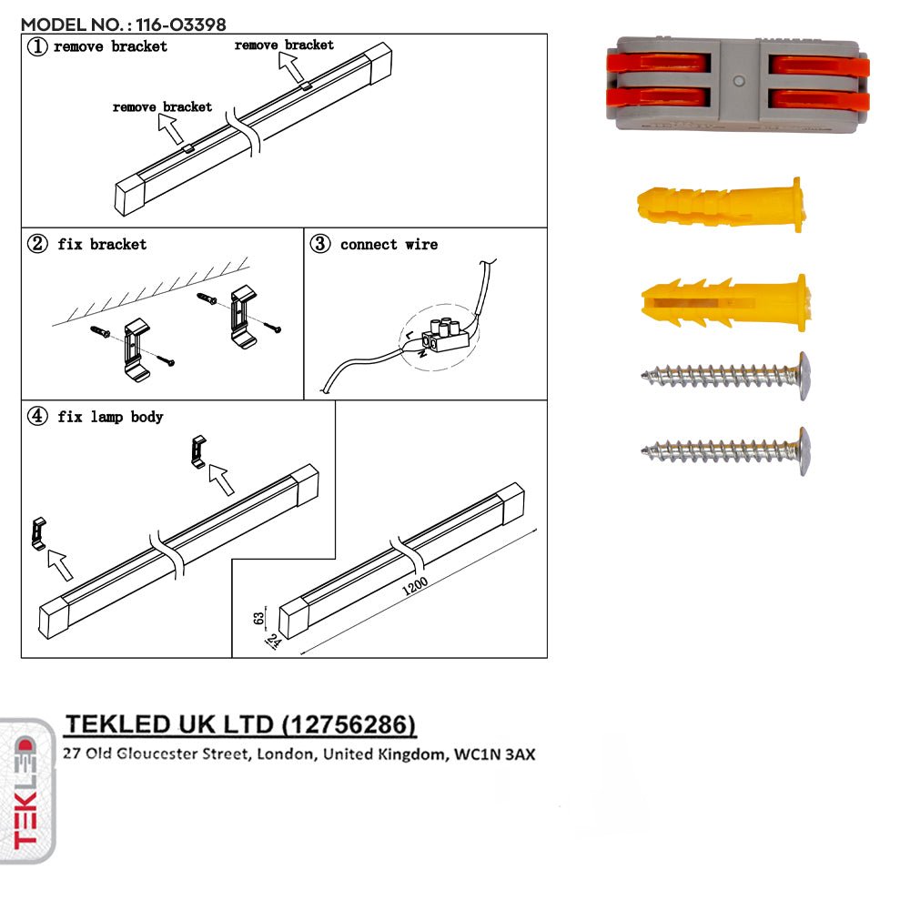 User manual for LED Surface Mounted Linear Fitting 18W 6500K Cool Daylight IP20 60cm 2ft