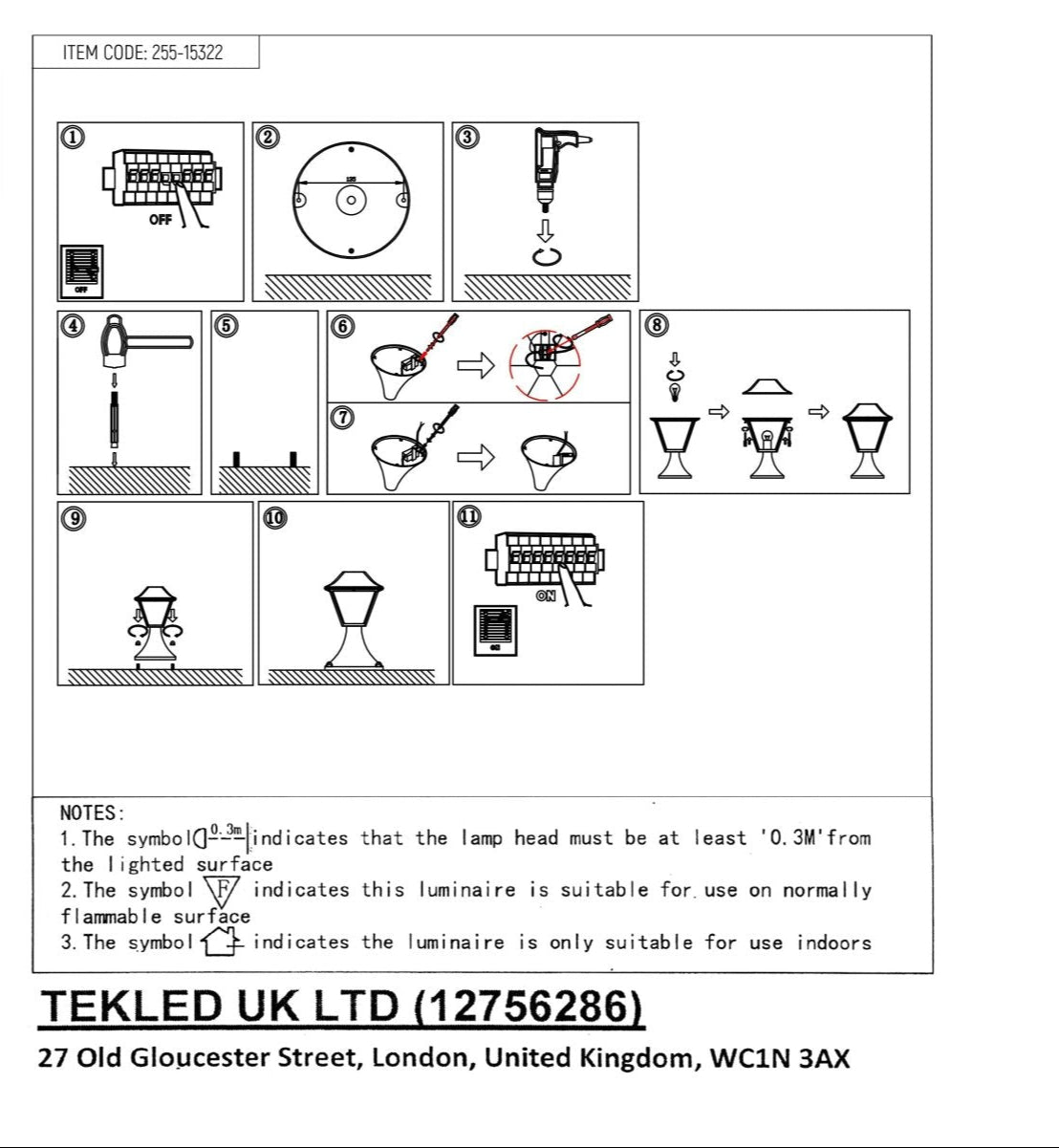 User manual for Stand Lamp Matt Black Clear Glass E27