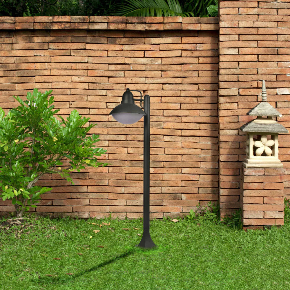 Marcel Outdoor Pathway Bollard Lawn Light E27 Dark Grey 2