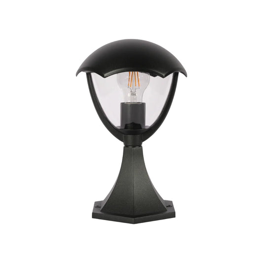 Megan Outdoor Pedestal Pillar Lantern Light E27 Black 1