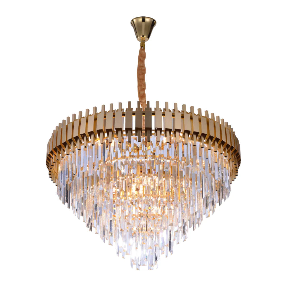 Main image of Metropolitan Square Beam Design Tiered Crystal Modern Chandelier Ceiling Light | TEKLED 159-17902