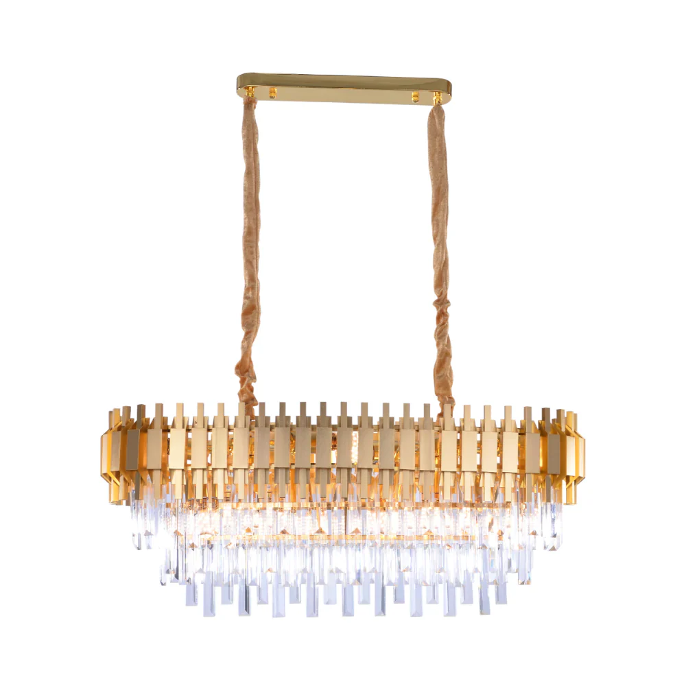 Main image of Metropolitan Square Beam Design Tiered Crystal Modern Chandelier Ceiling Light | TEKLED 159-17904