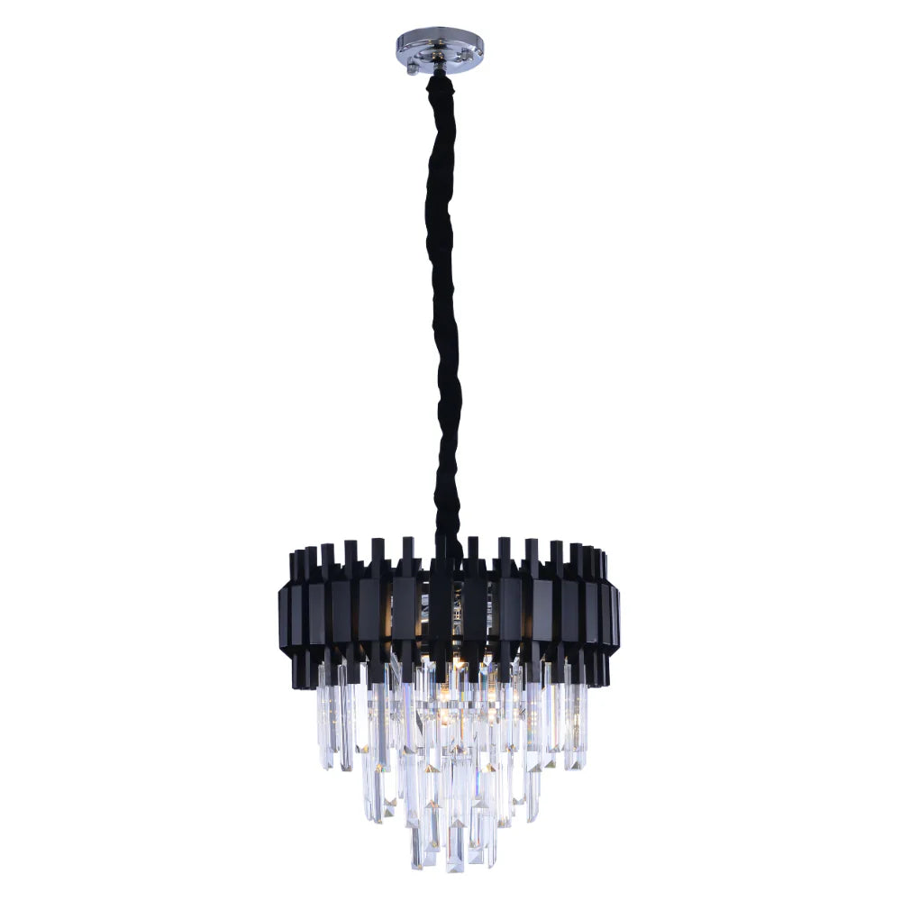 Main image of Metropolitan Square Beam Design Tiered Crystal Modern Chandelier Ceiling Light | TEKLED 159-18036