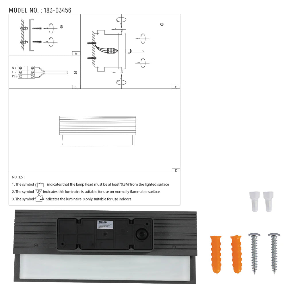 Monolith LED Outdoor Wall Light 20W 3000K 7