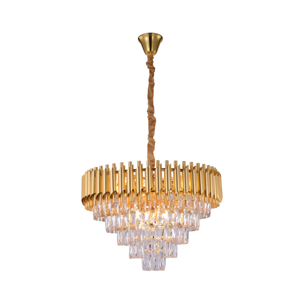 Main image of Orbit Glow Design Tiered Crystal Modern Chandelier Ceiling Light | TEKLED 159-17892