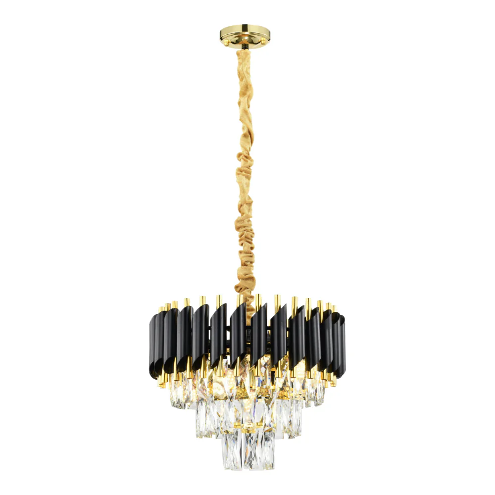 Main image of Orbit Glow Design Tiered Crystal Modern Chandelier Ceiling Light | TEKLED 159-18027