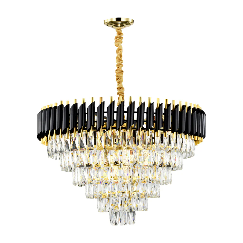 Main image of Orbit Glow Design Tiered Crystal Modern Chandelier Ceiling Light | TEKLED 159-18030