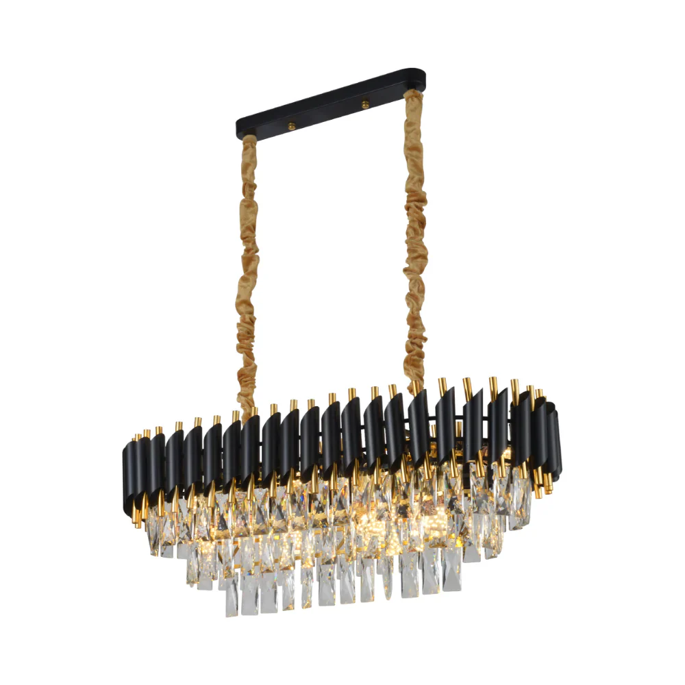 Main image of Orbit Glow Design Tiered Crystal Modern Chandelier Ceiling Light | TEKLED 159-18032