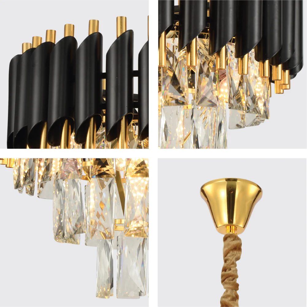 Details of Orbit Glow Design Tiered Crystal Modern Chandelier Ceiling Light | TEKLED 159-17882