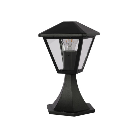 Paravento Outdoor Pedestal Pillar Lantern Light E27 Black 1