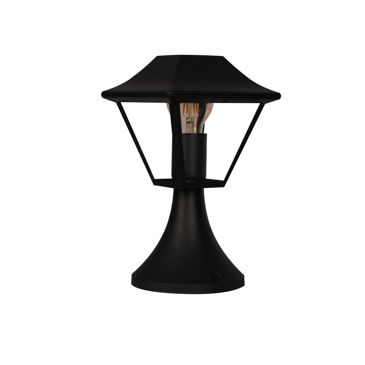 Main image of Stand Lamp Matt Black Clear Glass E27