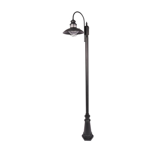 Main image of Sunflower Post Top Lamp Matt Black Clear Glass E27 2.45M