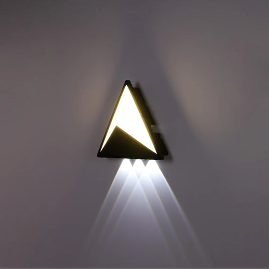 Pyramid Modern Plastic LED Outdoor Wall Light 15W Cool White 1