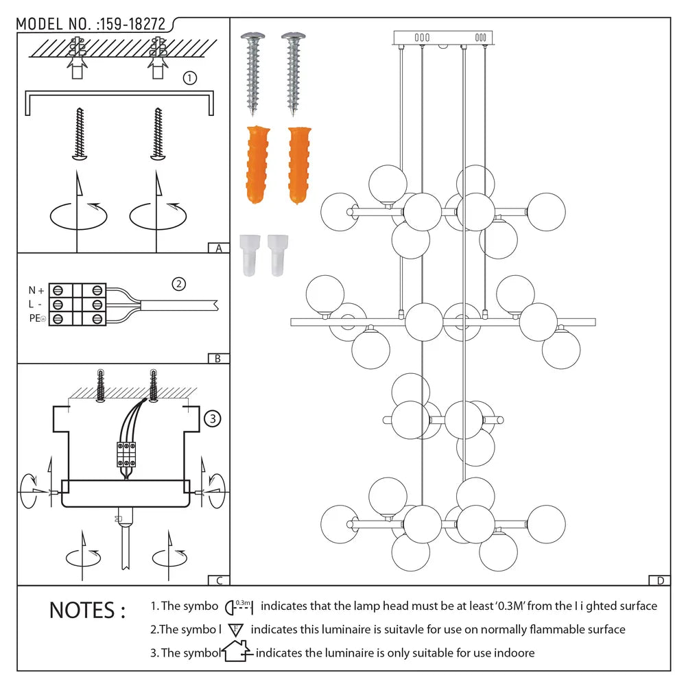 User manual for Skyline Cascade Chandelier-159-18272