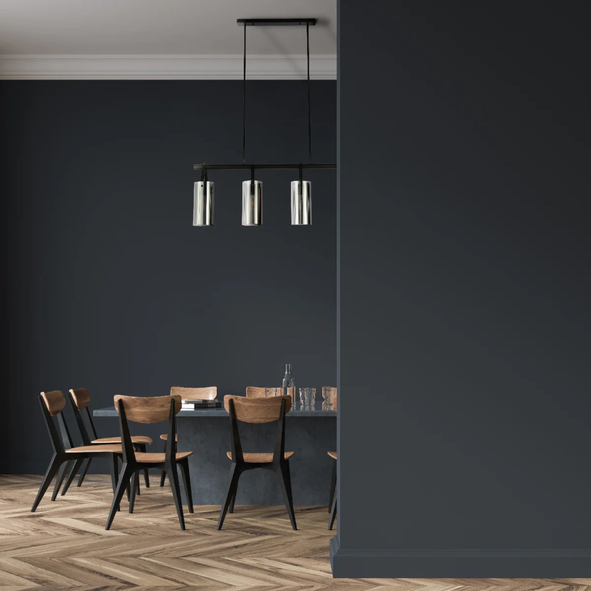 Where to use Smoky Glass Chandelier - Linear & Round Variants, Adjustable Drop 150-19042