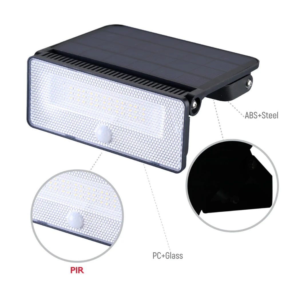 Solar-Powered LED Security Wall Light with PIR Sensor, Solar Security Light With Sensor, TEKLED 12