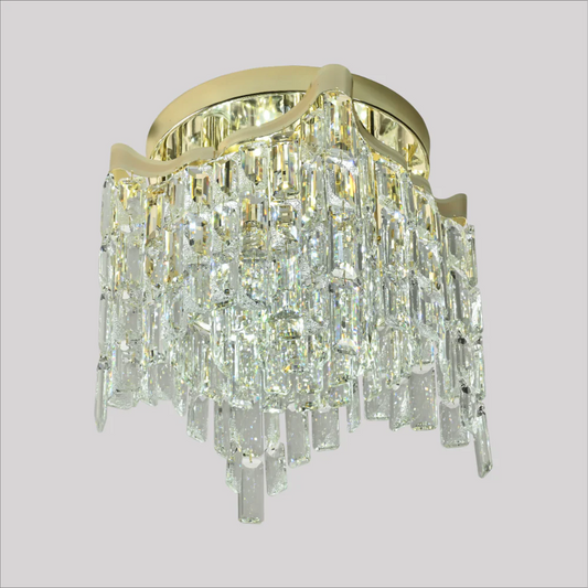 Main image of Star Crystal Flush Chandelier Ceiling Light | TEKLED 159-18055