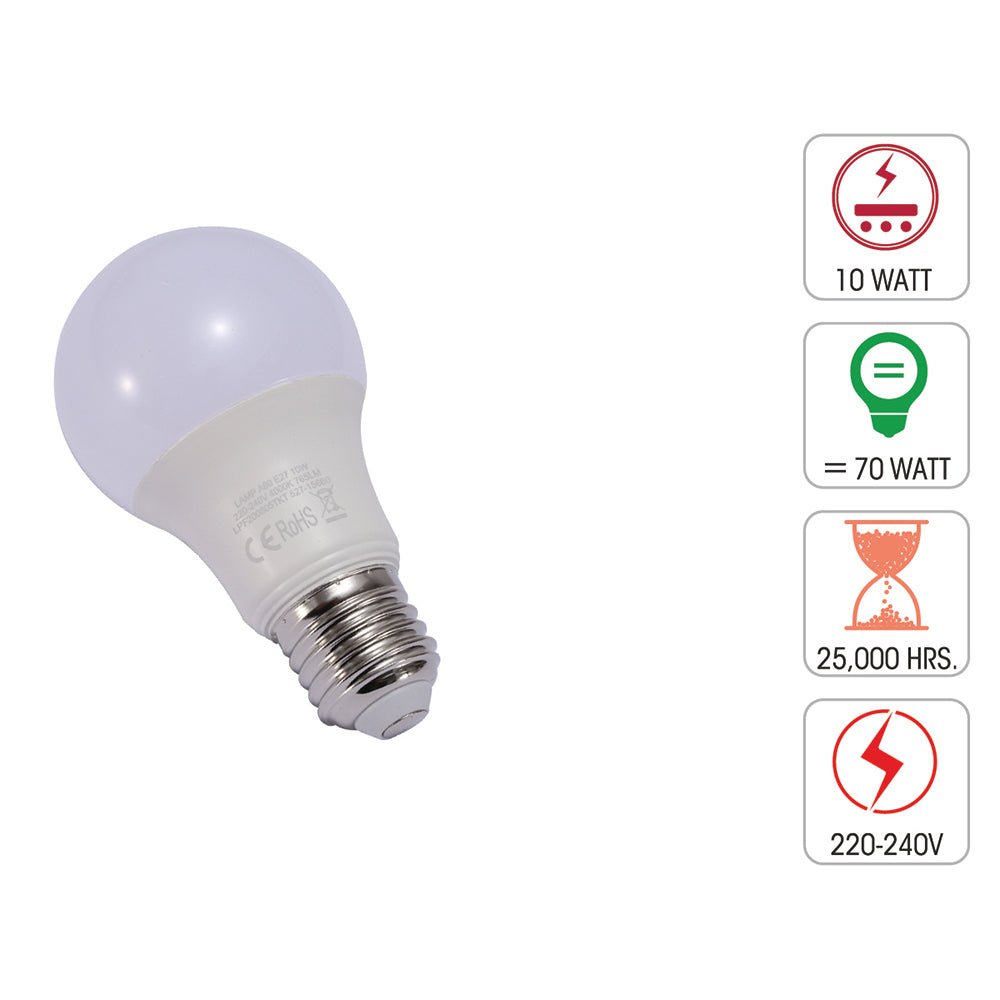 Technical specification of  virgo led gls bulb a60 e27 edison screw 9w 4000k cool white pack of 6/10 2700kelvin cct warm white