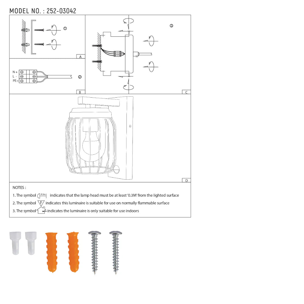 Tuela Outdoor Wall Light E27 Dark Grey 16