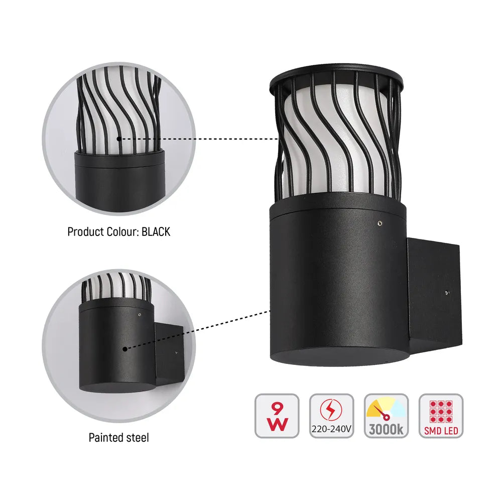 Details of the Twilight Wave LED Lantern Wall Light-183-03470