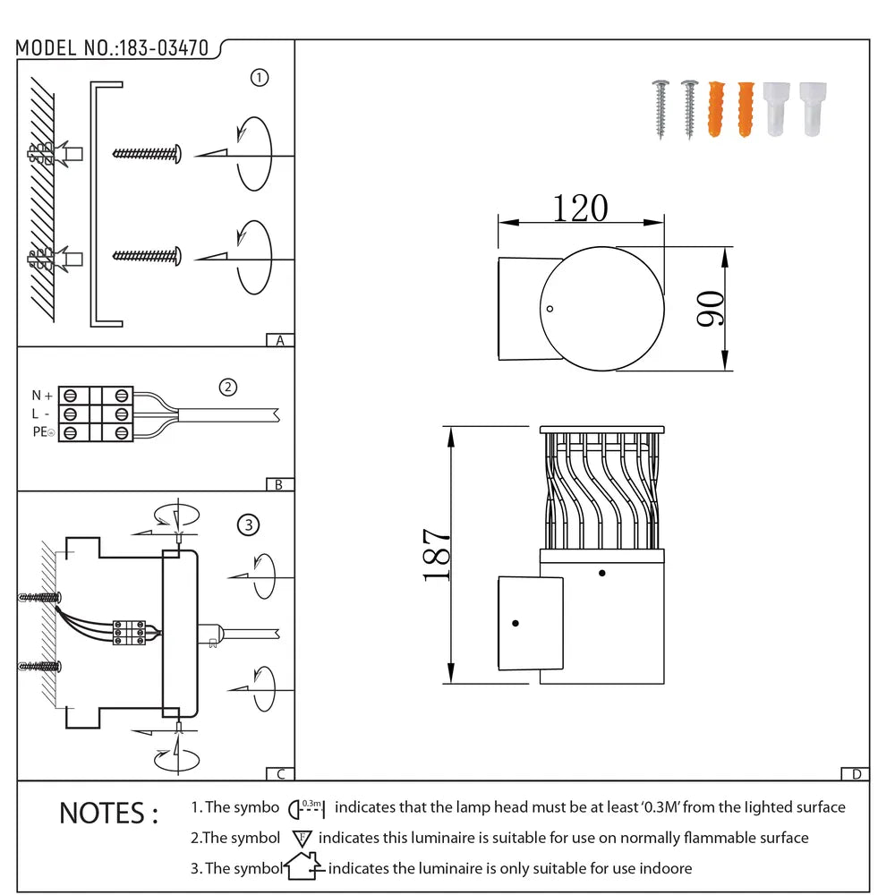 User manual for Twilight Wave LED Lantern Wall Light-183-03470