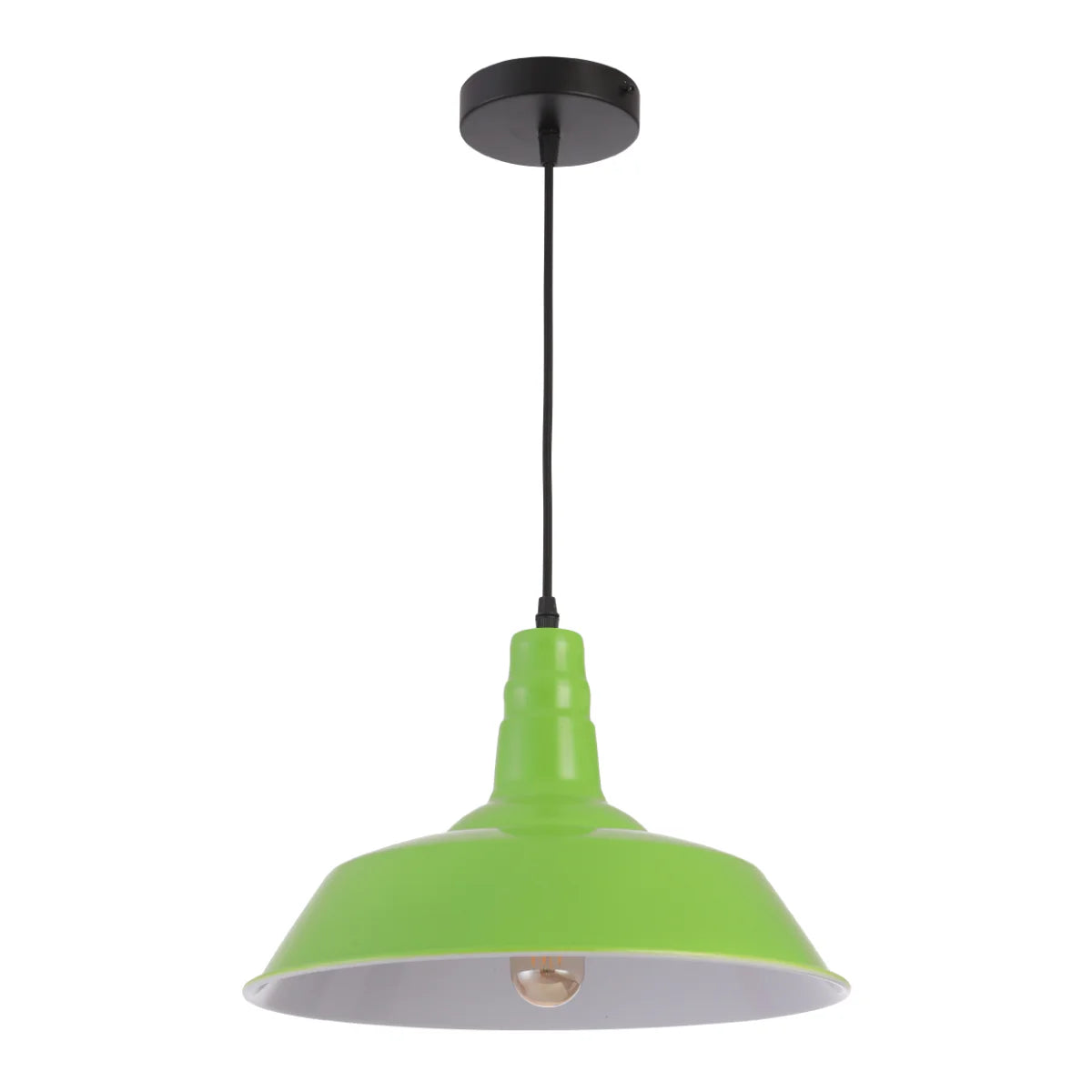 Main image of Pistachio Green Metal Step Pendant Ceiling Light with E27 |   150-15042